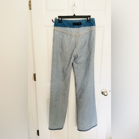 Veronica Beard: Taylor Relaxed Wide Leg High Rise blue Jeans Sz 27, 100% Cotton - Picture 8 of 16